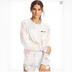 NWOT Champion Tie Dye Cloud Dye Long Sleeve Shirt